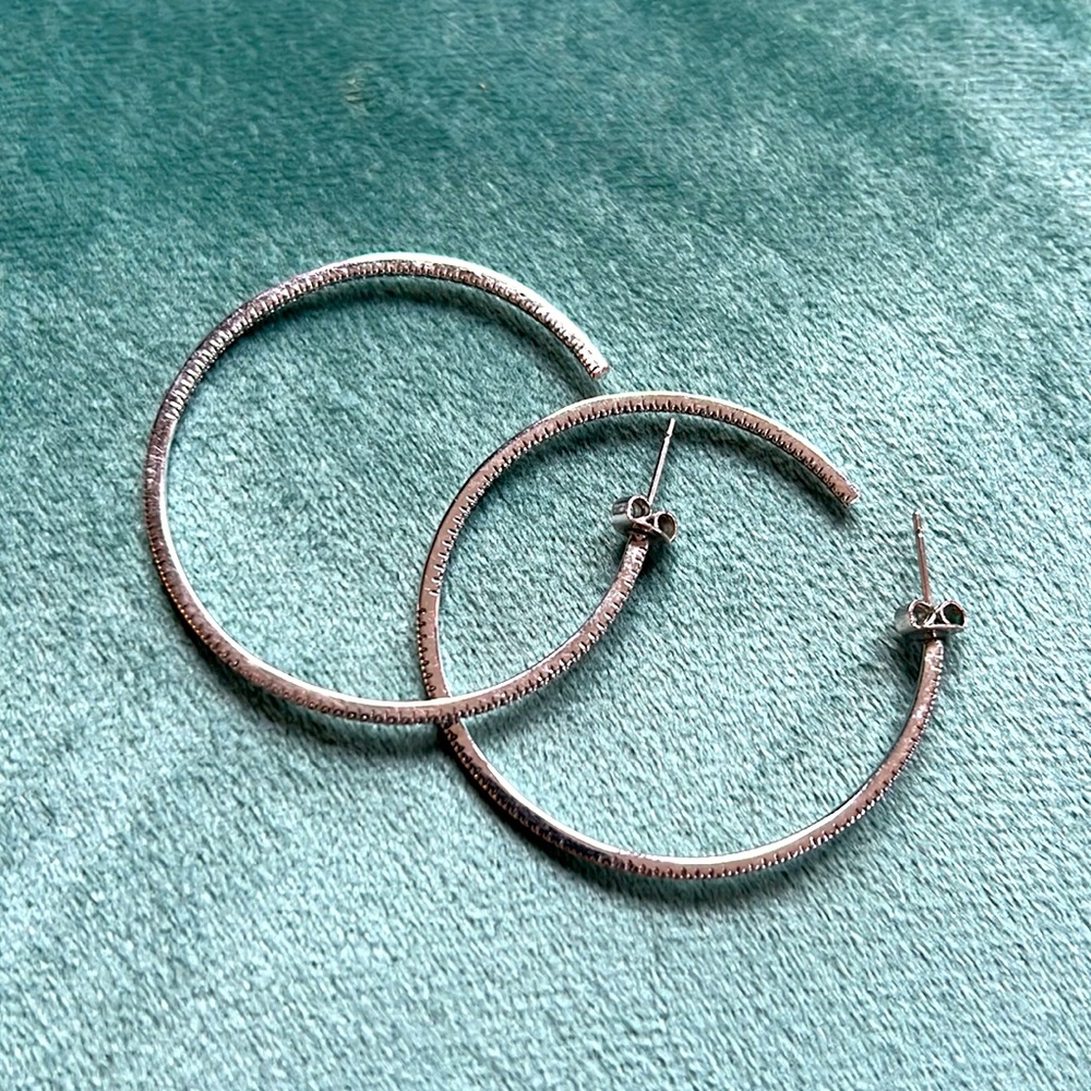 Silver plated hoop earrings